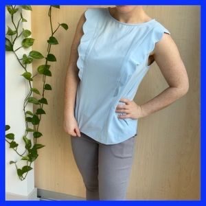 Wolf & Whistle Fluttery Blue Blouse